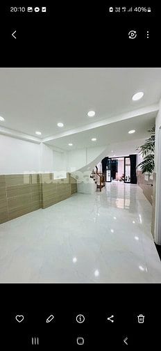 Nhà mới đẹp. Hẻm Xe Hơi. Sát mặt tiền đường Phạm Văn Hai. 4 tầng. 40m.