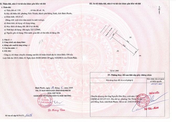 Bán tách 04 đất thửa 538, 539, 540, 590 tại Phường Đồng Xoài, Đồng Nai