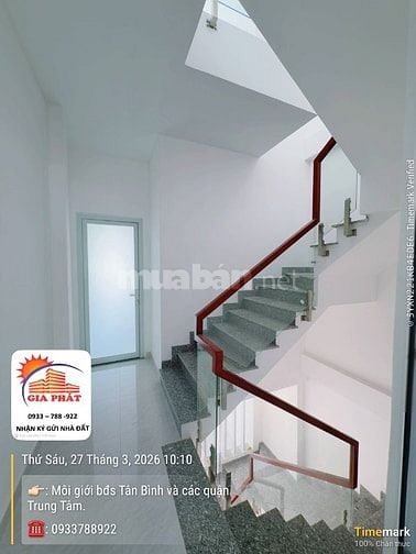 Nhà mặt tiền đẹp 42 Lê Lai- Bàu Cát , dt:3,8x16m. 3 tầng. 11tỷ2