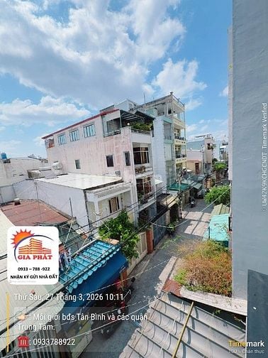 Nhà mặt tiền đẹp 42 Lê Lai- Bàu Cát , dt:3,8x16m. 3 tầng. 11tỷ2