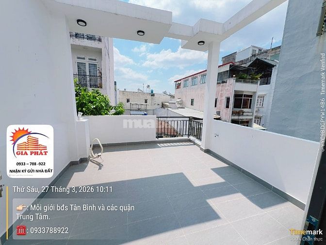 Nhà mặt tiền đẹp 42 Lê Lai- Bàu Cát , dt:3,8x16m. 3 tầng. 11tỷ2