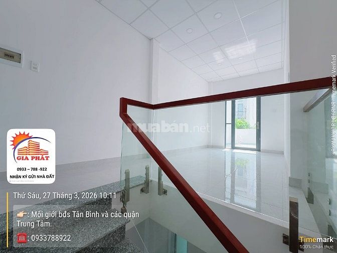 Nhà mặt tiền đẹp 42 Lê Lai- Bàu Cát , dt:3,8x16m. 3 tầng. 11tỷ2