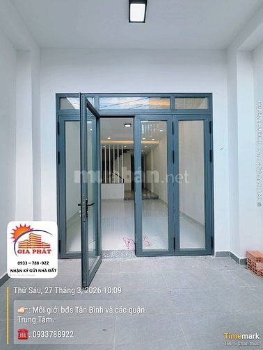 Nhà mặt tiền đẹp 42 Lê Lai- Bàu Cát , dt:3,8x16m. 3 tầng. 11tỷ2
