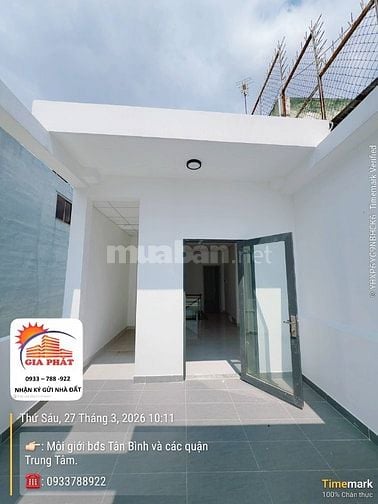Nhà mặt tiền đẹp 42 Lê Lai- Bàu Cát , dt:3,8x16m. 3 tầng. 11tỷ2