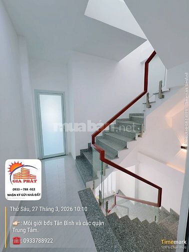 Nhà mặt tiền đẹp 42 Lê Lai- Bàu Cát , dt:3,8x16m. 3 tầng. 11tỷ2