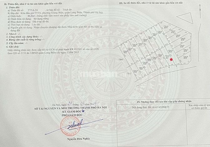 SIÊU PHẨM ĐẤT ĐẤU GIÁ GIANG BIÊN-PHƯỜNG VIỆT HƯNG–HÀNG HIẾM KHÓ TÌM