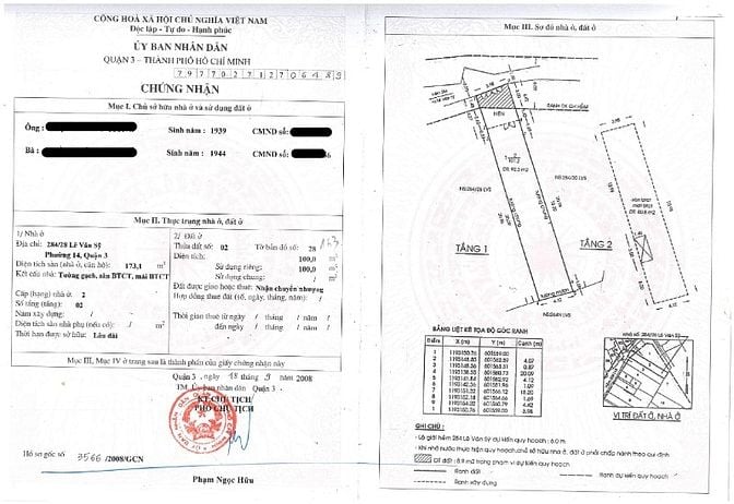 Bán nhà hẻm 284 Lê Văn Sỹ, Phường 14, Quận 3 – Vị trí đắc địa