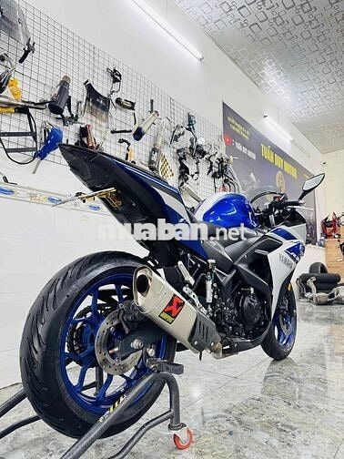 Yamaha R3 Xanh trắng Côn tay