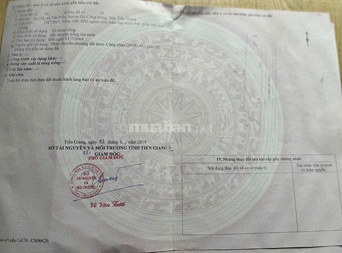 Mặt tiền đê biển Tân Điền 2tr/m2