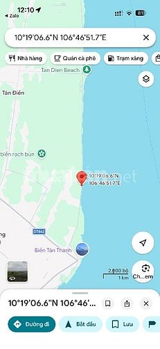 Mặt tiền đê biển Tân Điền 2tr/m2