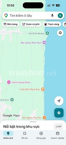 Mặt tiền đê biển Tân Điền 2tr/m2