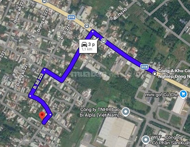 Cần bán đất thổ cư Diện tích: Ngang 5m, dài 20m kề bên KCN Đông Nam