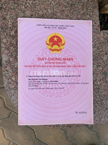 Chính chủ bán gấp nhà và đất 1 sẹc cách mặt tiền Đỗ V Dậy 20m, Hóc Môn