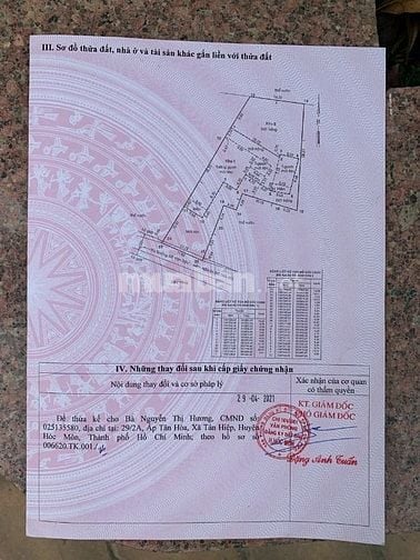 Chính chủ bán gấp nhà và đất 1 sẹc cách mặt tiền Đỗ V Dậy 20m, Hóc Môn