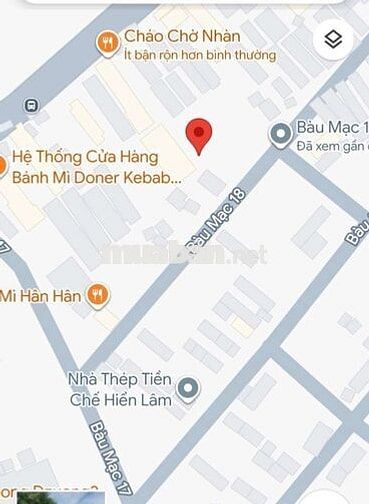Chính chủ bán đất đường bàu mạc 18