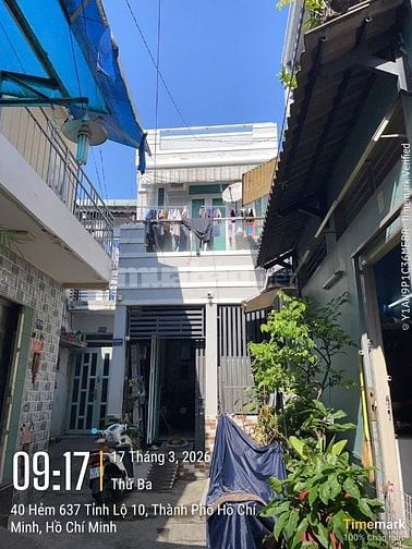 Bán nhà hẻm Tỉnh Lộ 10, DT 4x13m, 2 tấm, giá 4.5 tỷ