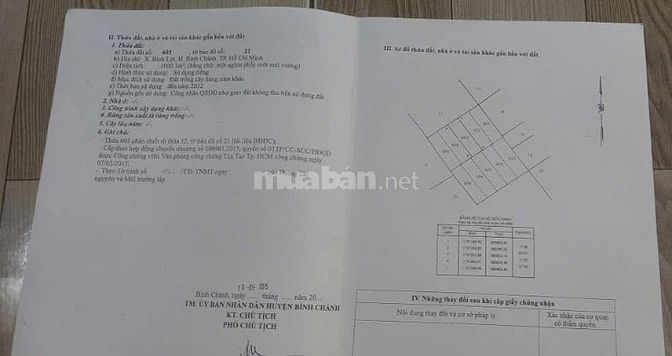Cần bán lô đất đường Kênh 5 - Vườn Thơm, X. Bình Lợi