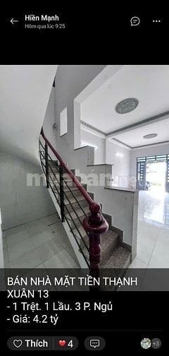 Bán nhà mặt tiền giá tốt kinh doanh buôn bán thạnh xuân 13