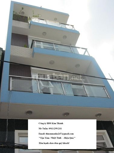 Bán nhà MTNB đường nhựa Trần Hưng Đạo, 5,6m x 17m, Trệt- 4 lầu-ST