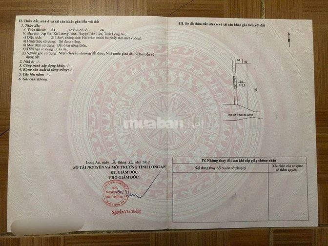 Đất full thổ cư 2 mặt tiền đường hướng ra bờ sông Vàm Cỏ Đông