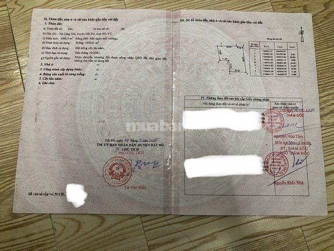 [CHÍNHCHỦ] Cần bán đất xã Láng Dài,Đất Đỏ,Bà Rịa-Vũng Tàu;1,3triệu/m2(