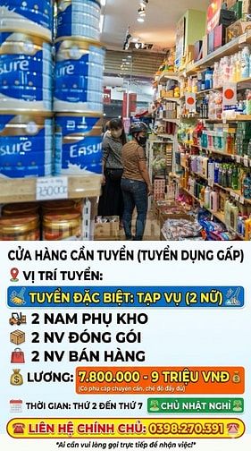 SHOWROOM MÌNH Cần Tuyển Dụng Nhiều Vị Trí Tại [ Hóc Môn - Quận 12]