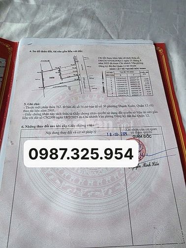 ĐẤT 1/ THẠNH XUÂN 25. PHÙ HỢP LÀM CĂN HỘ DỊCH VỤ. GIÁ: 12 TỶ