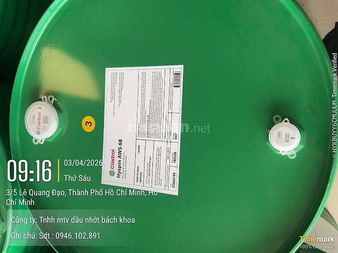 Đơn giá dầu nhớt Castrol, Shell, Saigon Petro, Mobil 2026