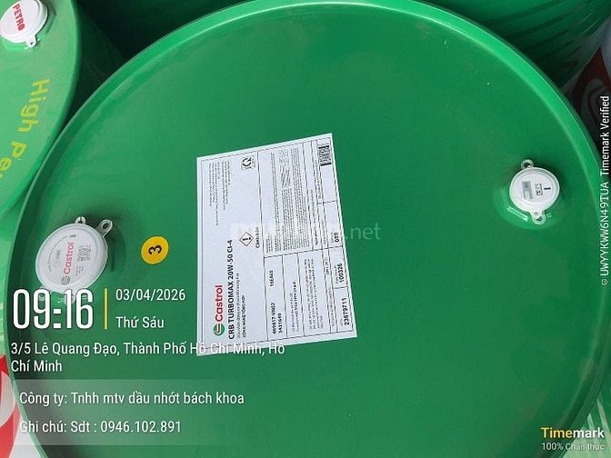 Đơn giá dầu nhớt Castrol, Shell, Saigon Petro, Mobil 2026