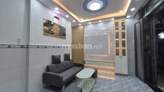 Nhà Hẻm 14B Hưng Phú, P8, Q8. Nhà 1 trệt, 2 lầu,ST.Ngang 6,4m x Dài 4m