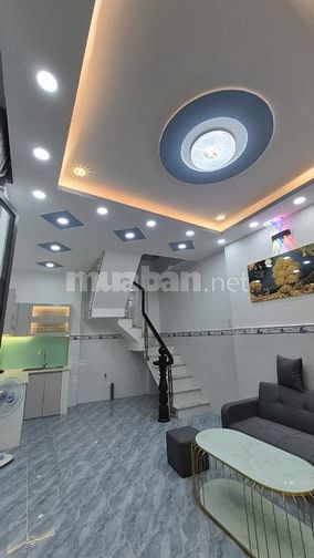 Nhà Hẻm 14B Hưng Phú, P8, Q8. Nhà 1 trệt, 2 lầu,ST.Ngang 6,4m x Dài 4m
