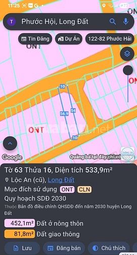 Hot! Hàng hiếm bán đất tại Lộc An, 4,85 tỷ, 562m2