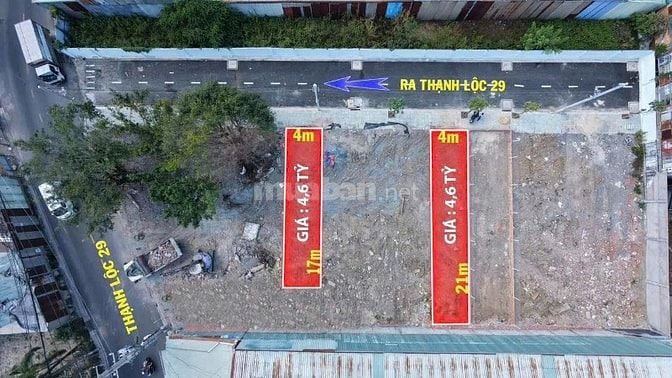 Bán lô ngang gần 5m ngay phường Thạnh Lộc, đường cực đẹp chỉ nhỉnh hơn
