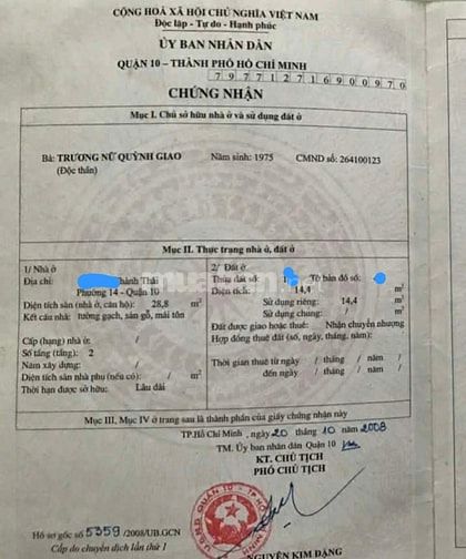 Bán nhà cực rẻ,đẹp hẻm số 7 Thành Thái Q10 chỉ 2,65 tỷ .