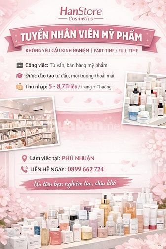 CẦN BẠN MỚI CHO VỊ TRÍ NHÂN VIÊN KINH DOANH 