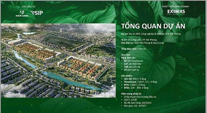 DỰ ÁN SOL GARDEN NAM LONG THỦY NGUYÊN