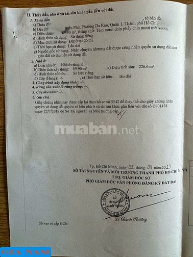 BÁN NHÀ MẶT TIỀN : 31 ĐIỆN BIÊN PHỦ - P. ĐA KAO - Q. 1 - TPHCM