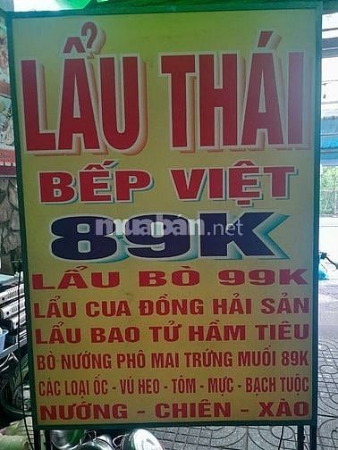 Lẩu Thái Bếp Việt Quận 7 cần tuyển: NAM BẾP CHÍNH;  NAM/NỮ PHỤC VỤ