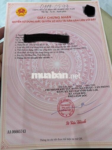 NHÀ MỚI  CHÍNH CHỦ– ĐOÀN KẾT, HÒA PHÚ  – SÁT QL 14, TRƯỜNG MN, C1,2