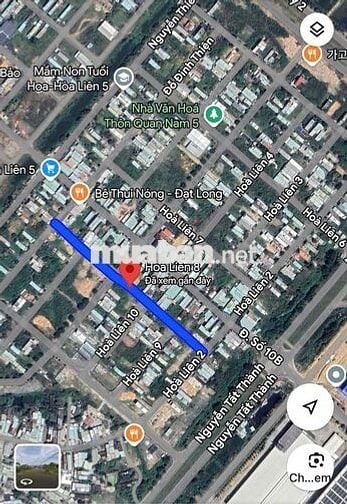 Đất mặt tiền, Hòa Liên 5, đường 5m5, kẹp cống, gần chợ