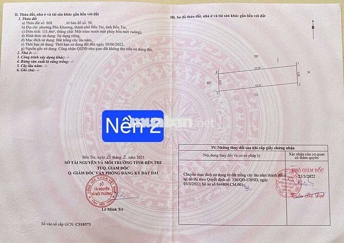 3 Nền liền kề Phường Phú Khương Bến Tre 