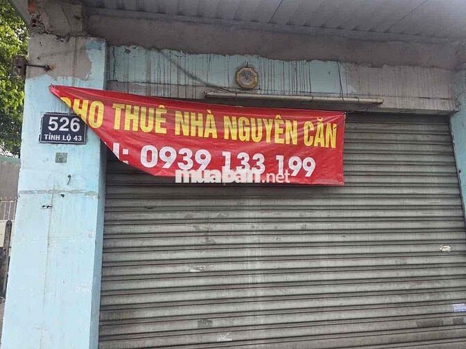 CHO THUÊ NHÀ NGUYÊN CĂN MẶT TIỀN TÔ NGỌC VÂN