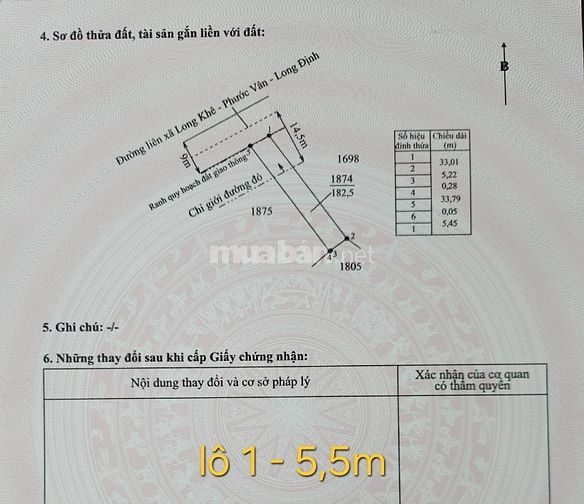 ĐẤT MẶT TIỀN đường Long Khê Phước Vân