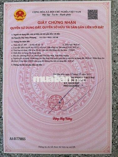 Bán nhà cấp 4, Phú Lợi, TP. Hồ Chí Minh (BD cũ)