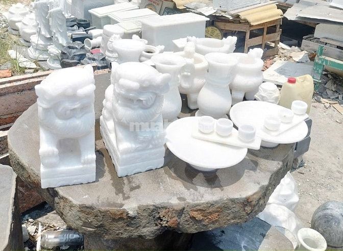  khắc bia mộ tượng búp sen tượng kỳ lân để mộ bằng đá giá rẻ
