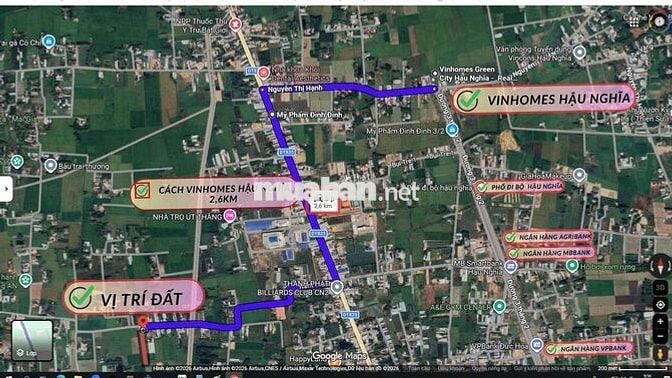 Bán 5,090 m2 đất Thổ + Lúa mặt tiền đường nhựa tại Đức Hòa, Long An