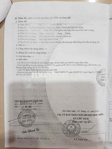 BÁN GẤP ĐẤT XUÂN THỚI SƠN - HÓC MÔN