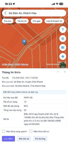 DA134 Bán đất hẻm oto thôn Võ Kiện xã Diên An cũ