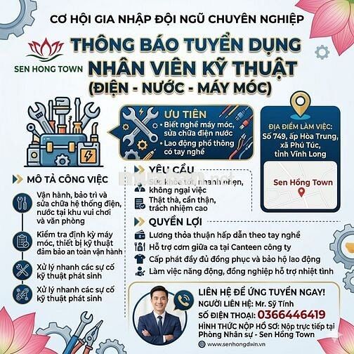 TUYỂN DỤNG NHÂN VIÊN KỸ THUẬT
