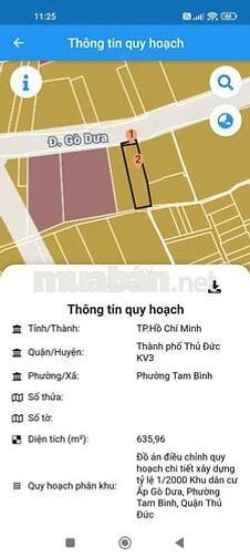 ĐẤT MẶT TIỀN GÒ DƯA P. TAM BÌNH THỦ ĐỨC GIÁ RẺ HƠN ĐẤT HẺM CHỈ 69TR/M2